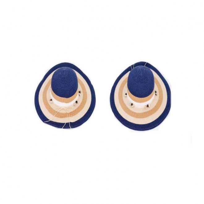 Γυναικειο καπελο ηλιου κιτρινο-μπλε